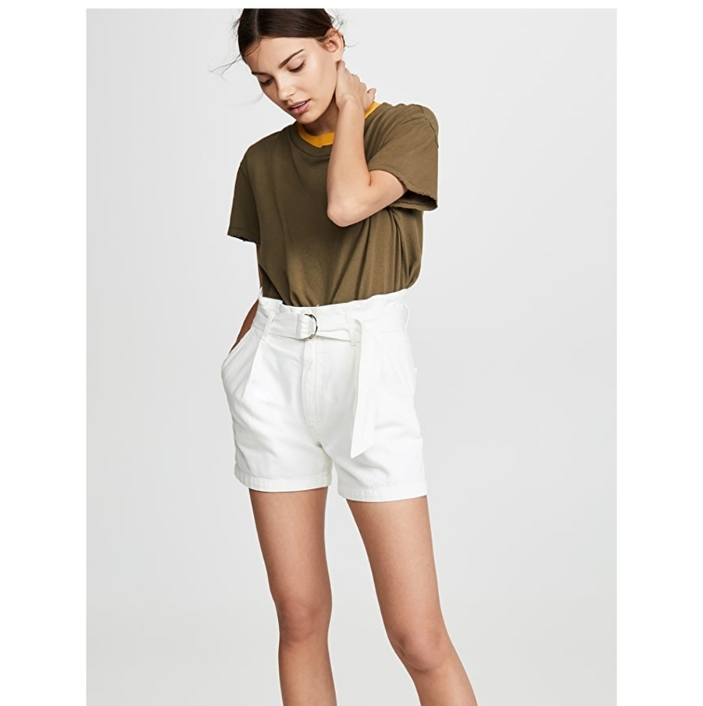 Citizens of Humanity Yvette Belted White Shorts
